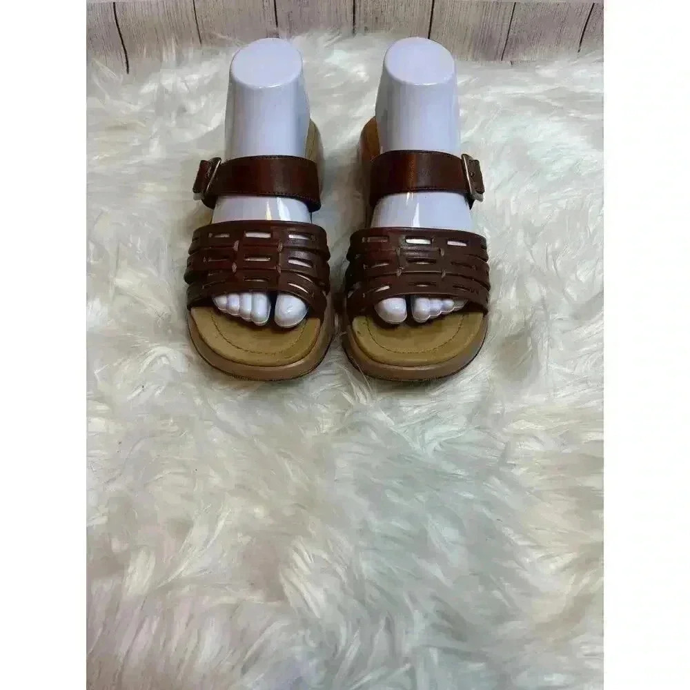 Dansko Cognac Brown Slides Sandals Size 40